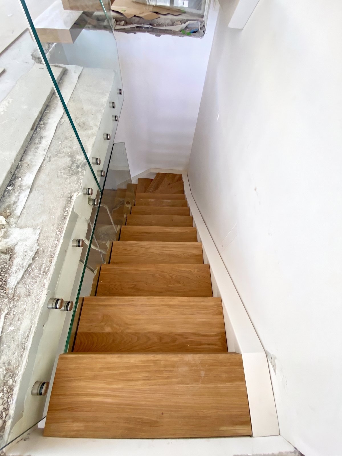 Escalier design métal et chêne