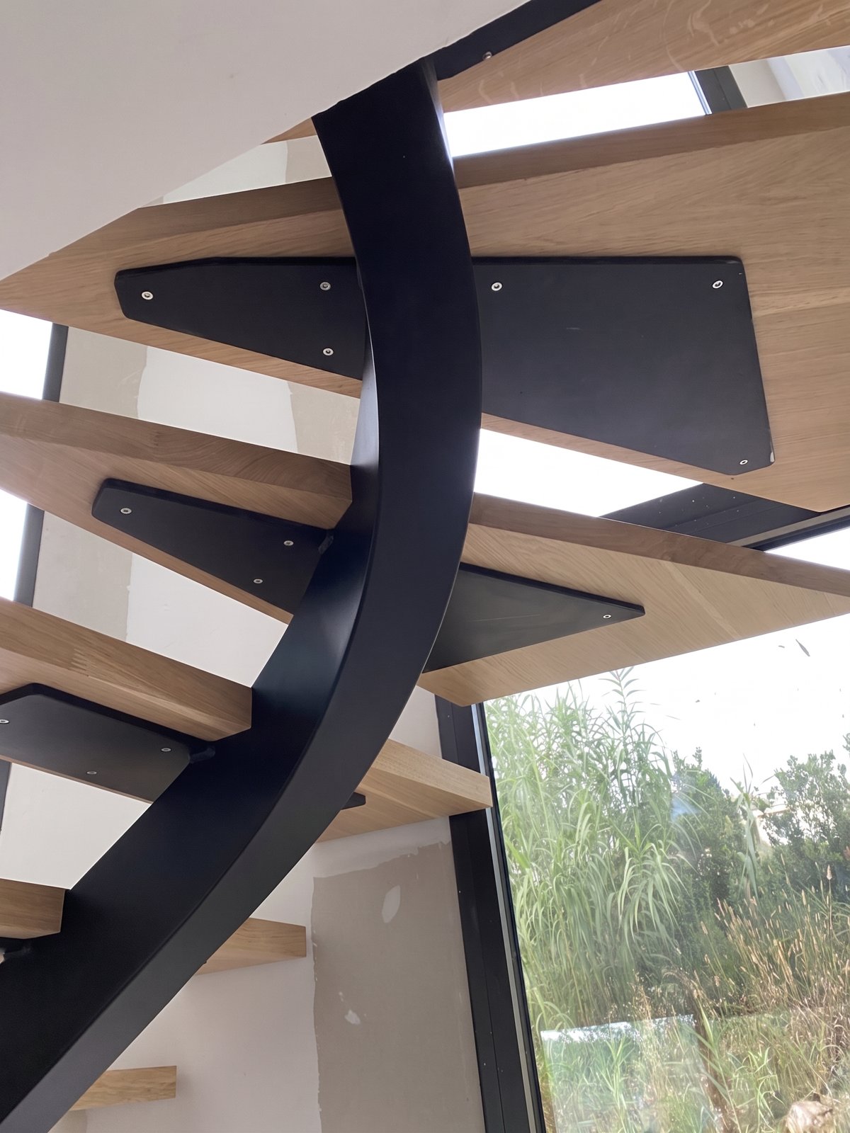 Escalier sur mesure acier et bois